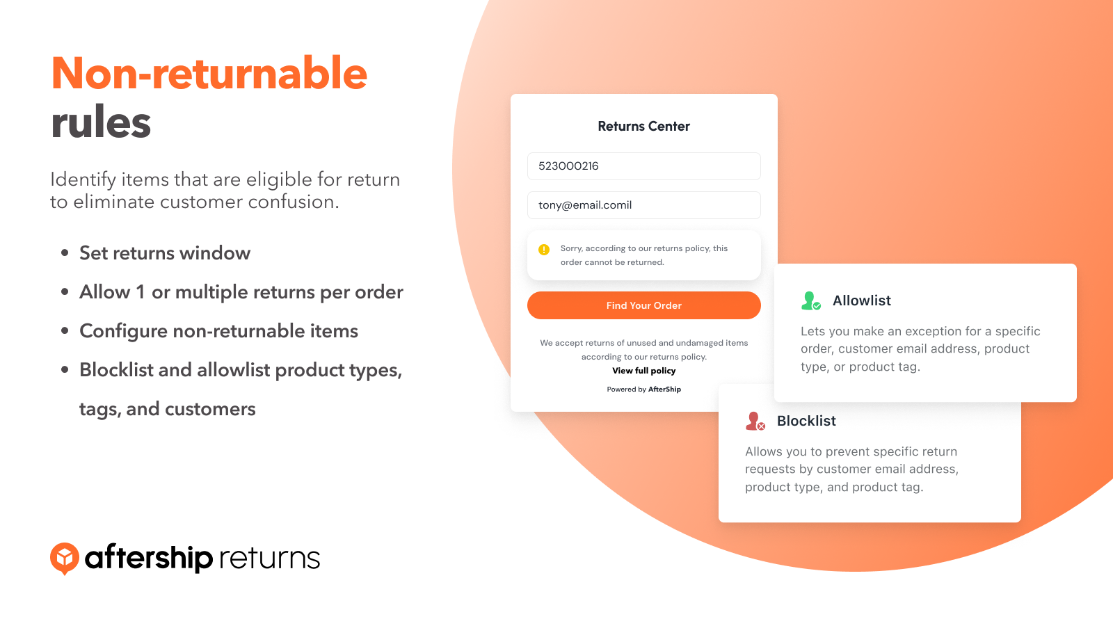 Return Labels & Flexible Rules