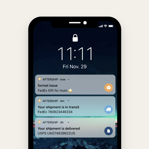 notification sur l'application mobile
