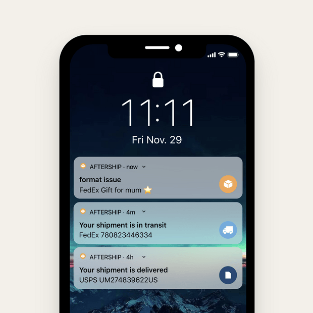 notification du statut de livraison