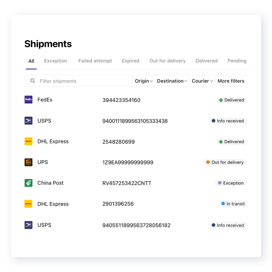 Nippon Express 추적 API 및 통합 AfterShip