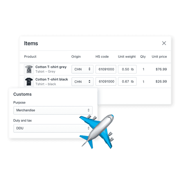 International shipping automation
