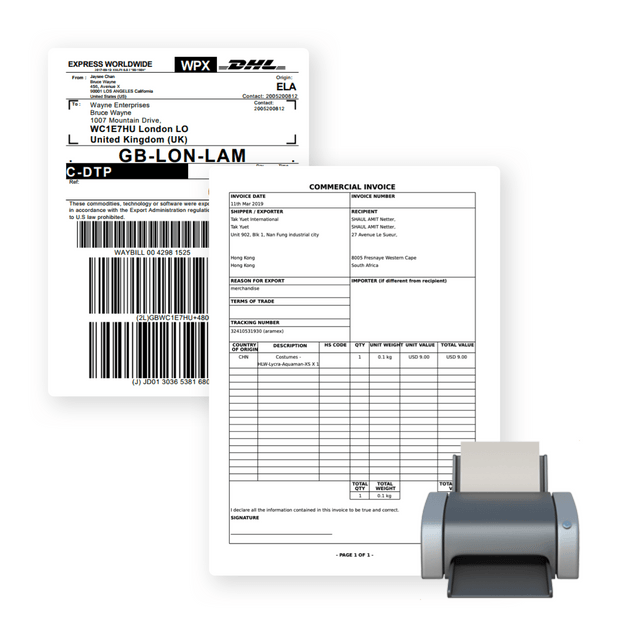 Auto-generate customs documents