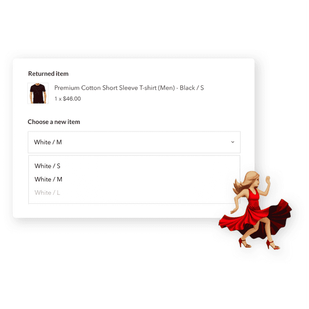 Select items for fast exchange