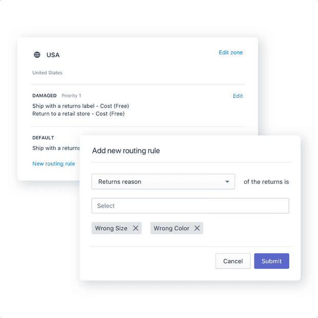 Routing rules